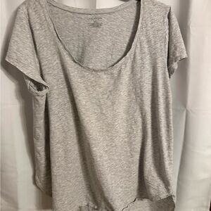 Lane Bryant Light Gray Short Sleeve Top